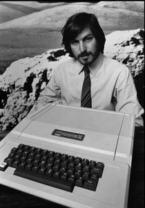 Steve Jobs with the Apple II