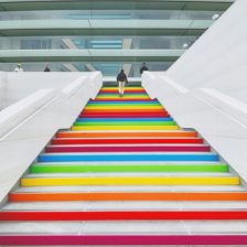 Apple Park Rainbow Stairs
